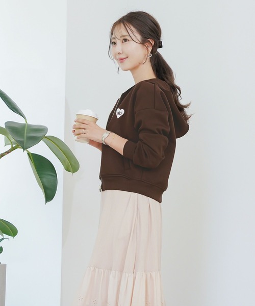 ダンボールニット ショート丈 パーカー　スリット タイトスカート ダンボールニット ショート丈 パーカー スリット タイトスカート