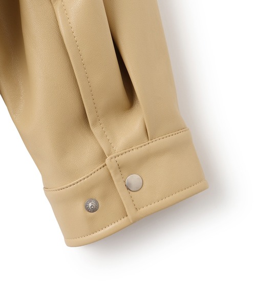 ADAM ET ROPE'（アダムエロペ）の「シンセティックレザーブルゾン（ブルゾン・レディース・ブラック/ベージュ系その他・FREE）」の18枚目の写真