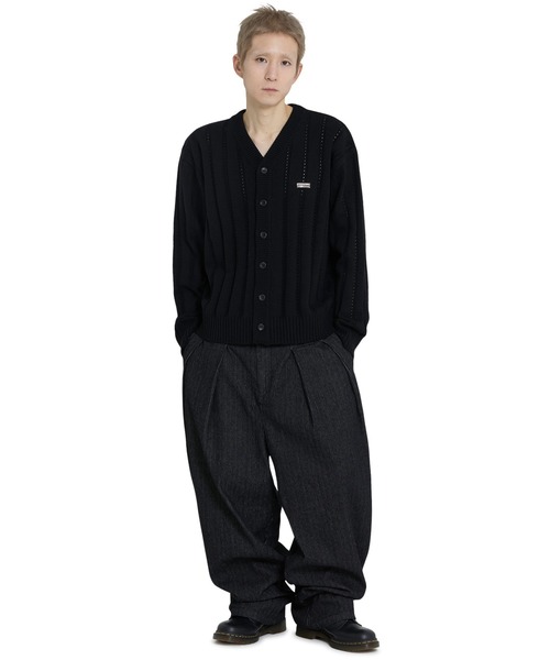 カーディガン 「OY/オーワイ」MODISH CROPPED STRIPE CARDIGAN /カーディガン レディース メンズ OY/オーワイ』MODISH CROPPED STRIPE CARDIGAN /カーディガン