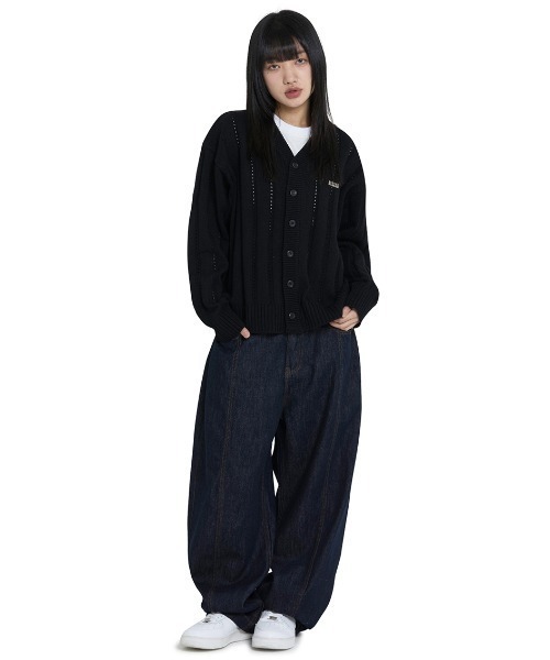 カーディガン 「OY/オーワイ」MODISH CROPPED STRIPE CARDIGAN /カーディガン レディース メンズ OY/オーワイ』MODISH CROPPED STRIPE CARDIGAN /カーディガン