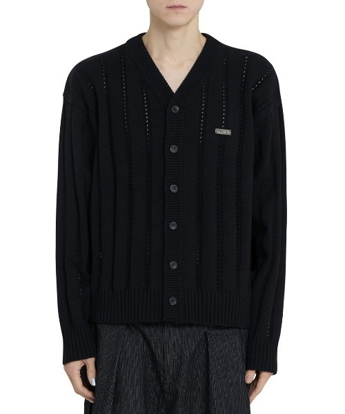 OoH-AHh カーディガン OY/オーワイ』MODISH CROPPED STRIPE CARDIGAN /カーディガン OY