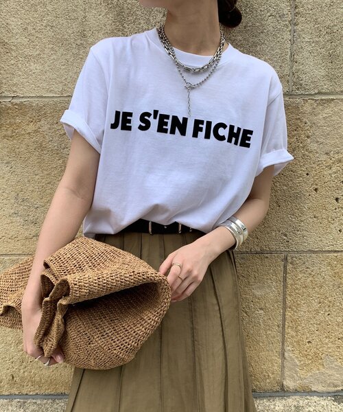 tシャツ 「新色追加」JES'EN FICHEフロッキーロゴTEE レディース 新色追加】JES'EN FICHEフロッキーロゴTEE（Tシャツ/カットソー