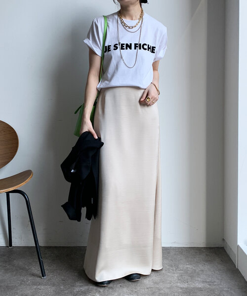 DouDou(ドゥドゥ)の「【新色追加】JES'EN FICHEフロッキーロゴTEE(Tシャツ/カットソー・レディース・グレー/チャコールグレー/ホワイト/ホワイト系その他/ライトグレー/ブラウン・FREE)」の9枚目の写真