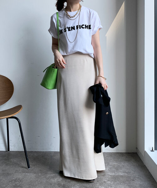 DouDou(ドゥドゥ)の「【新色追加】JES'EN FICHEフロッキーロゴTEE(Tシャツ/カットソー・レディース・グレー/チャコールグレー/ホワイト/ホワイト系その他/ライトグレー/ブラウン・FREE)」の10枚目の写真