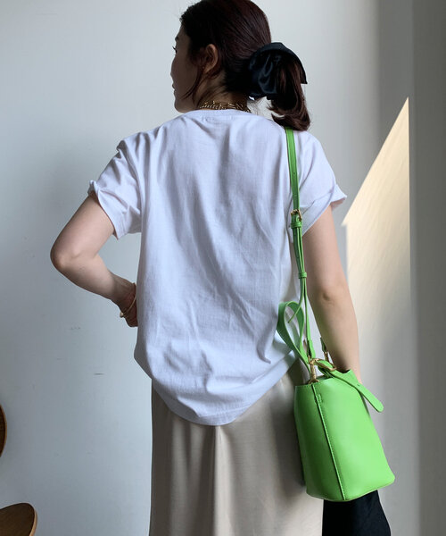 DouDou(ドゥドゥ)の「【新色追加】JES'EN FICHEフロッキーロゴTEE(Tシャツ/カットソー・レディース・グレー/チャコールグレー/ホワイト/ホワイト系その他/ライトグレー/ブラウン・FREE)」の13枚目の写真