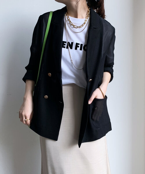 DouDou(ドゥドゥ)の「【新色追加】JES'EN FICHEフロッキーロゴTEE(Tシャツ/カットソー・レディース・グレー/チャコールグレー/ホワイト/ホワイト系その他/ライトグレー/ブラウン・FREE)」の15枚目の写真