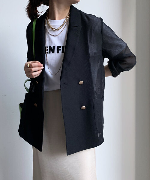 DouDou(ドゥドゥ)の「【新色追加】JES'EN FICHEフロッキーロゴTEE(Tシャツ/カットソー・レディース・グレー/チャコールグレー/ホワイト/ホワイト系その他/ライトグレー/ブラウン・FREE)」の16枚目の写真