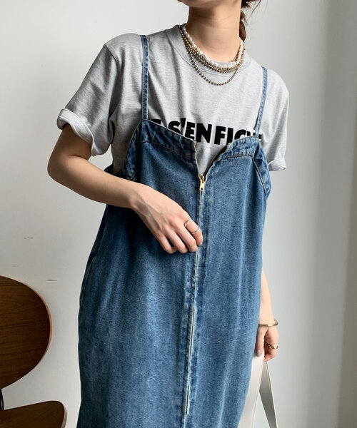 DouDou(ドゥドゥ)の「【新色追加】JES'EN FICHEフロッキーロゴTEE(Tシャツ/カットソー・レディース・グレー/チャコールグレー/ホワイト/ホワイト系その他/ライトグレー/ブラウン・FREE)」の22枚目の写真