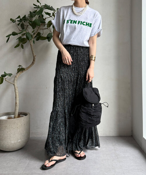 tシャツ 「新色追加」JES'EN FICHEフロッキーロゴTEE レディース DouDou tシャツ 「新色追加」JES'EN FICHEフロッキーロゴTEE