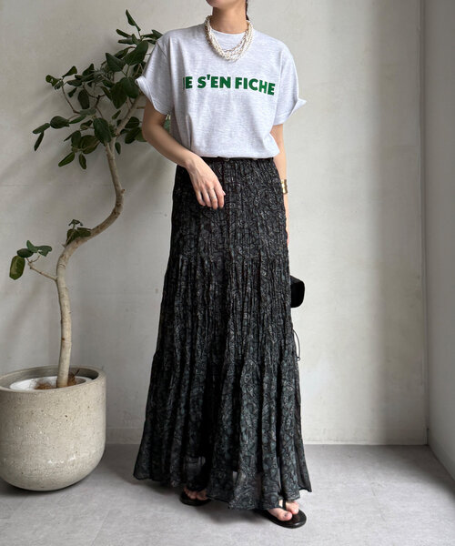 tシャツ 「新色追加」JES'EN FICHEフロッキーロゴTEE レディース DouDou tシャツ 「新色追加」JES'EN FICHEフロッキーロゴTEE