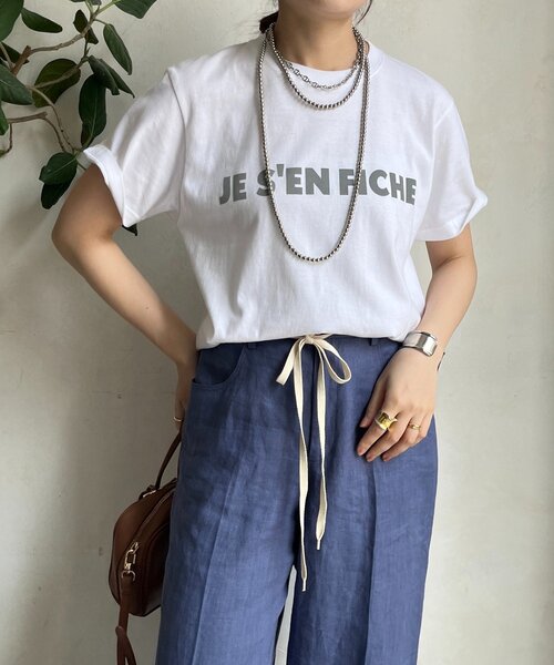 新色追加】JES'EN FICHEフロッキーロゴTEE（Tシャツ/カットソー