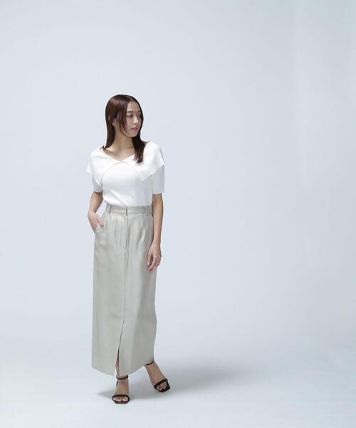 NATURAL BEAUTY BASIC(ナチュラルビューティーベーシック)の「◇ビックカラーボートネックニット(ニット/セーター・レディース・ブラック/カーキ/オフホワイト・FREE)」の16枚目の写真