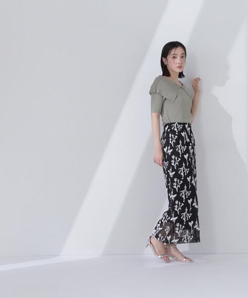 NATURAL BEAUTY BASIC(ナチュラルビューティーベーシック)の「◇ビックカラーボートネックニット(ニット/セーター・レディース・ブラック/カーキ/オフホワイト・FREE)」の9枚目の写真