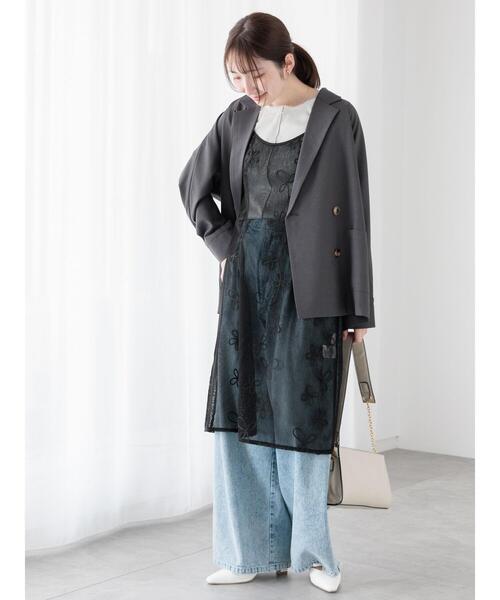 Te chichi TERRASSE（テチチテラス）の「ウエストリボンタックワイドデニムパンツ《2025spring catalog item》（その他パンツ・レディース・ブルー/サックスブルー/ベージュ・M/L）」の19枚目の写真