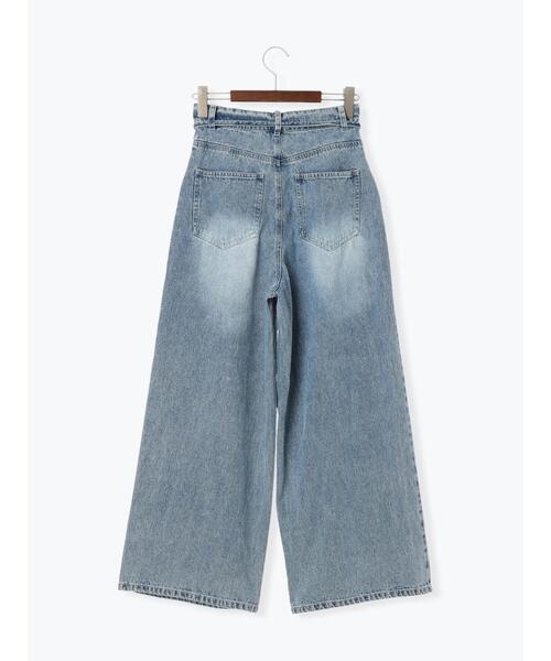 Te chichi TERRASSE（テチチテラス）の「ウエストリボンタックワイドデニムパンツ《2025spring catalog item》（その他パンツ・レディース・ブルー/サックスブルー/ベージュ・M/L）」の11枚目の写真