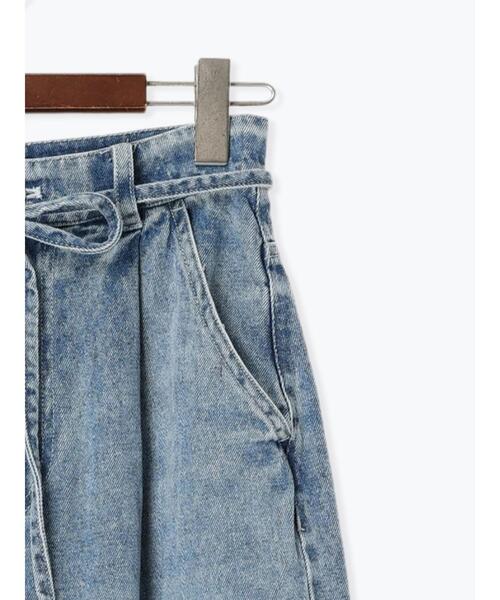 Te chichi TERRASSE（テチチテラス）の「ウエストリボンタックワイドデニムパンツ《2025spring catalog item》（その他パンツ・レディース・ブルー/サックスブルー/ベージュ・M/L）」の13枚目の写真