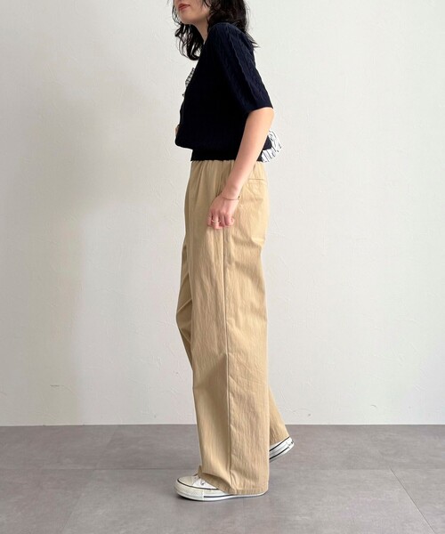 fredy emue（フレディエミュ）の「FR刺繍ケーブル柄半袖カーディガン（カーディガン/ボレロ・レディース・ネイビー/イエロー/ブルー/オフホワイト/ベージュ/ブラウン/レッド・38）」の11枚目の写真