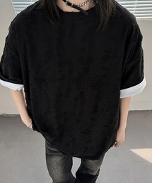 Ressaca（レサーカ）の「クラッシュダメージデザインTシャツ（Tシャツ/カットソー・メンズ）」