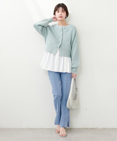 natural couture(ナチュラルクチュール)の「【WEB限定】スーパーストレッチスリット付きパンツ(その他パンツ・レディース・ブラック/サックスブルー/インディゴブルー・FREE)」の13枚目の写真