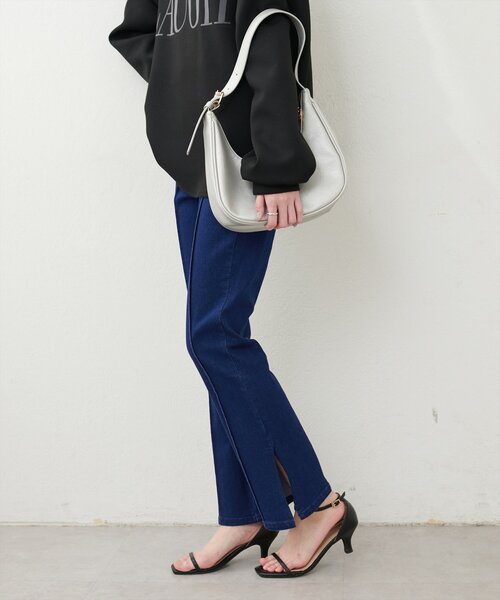 natural couture(ナチュラルクチュール)の「【WEB限定】スーパーストレッチスリット付きパンツ(その他パンツ・レディース・ブラック/サックスブルー/インディゴブルー・FREE)」の14枚目の写真