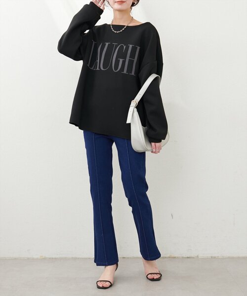 natural couture(ナチュラルクチュール)の「【WEB限定】スーパーストレッチスリット付きパンツ(その他パンツ・レディース・ブラック/サックスブルー/インディゴブルー・FREE)」の21枚目の写真