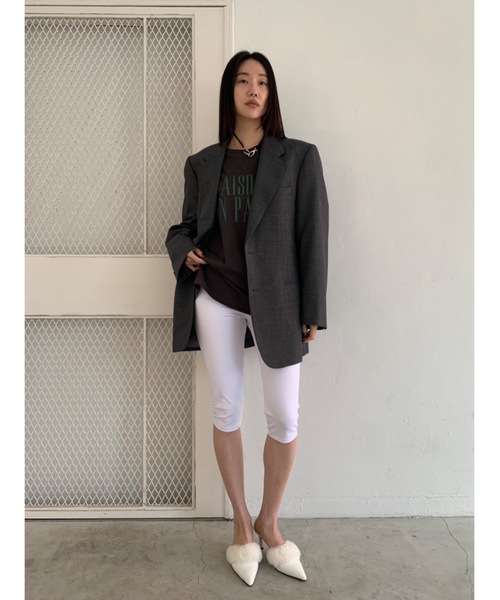 Didot.showroom（ディドット ショールーム）の「【DIDOT.】ミディハーフレギンス（レギンス/スパッツ・レディース・グレー/ブラック/ホワイト・FREE）」の12枚目の写真