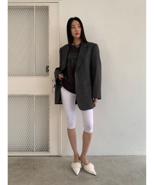 Didot.showroom（ディドット ショールーム）の「【DIDOT.】ミディハーフレギンス（レギンス/スパッツ・レディース・グレー/ブラック/ホワイト・FREE）」の13枚目の写真