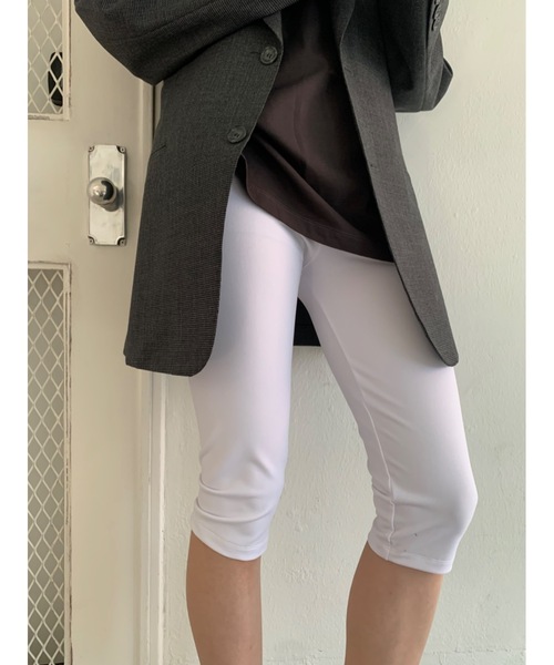 Didot.showroom（ディドット ショールーム）の「【DIDOT.】ミディハーフレギンス（レギンス/スパッツ・レディース・グレー/ブラック/ホワイト・FREE）」の5枚目の写真