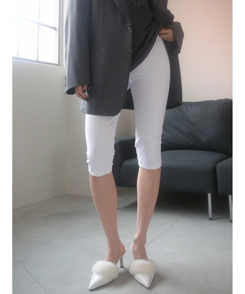 Didot.showroom（ディドット ショールーム）の「【DIDOT.】ミディハーフレギンス（レギンス/スパッツ・レディース・グレー/ブラック/ホワイト・FREE）」の17枚目の写真