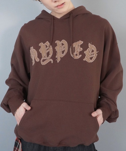 SPINNS(スピンズ)の「プルオーバーパーカー/オールドイングリッシュロゴ(パーカー・メンズ・ブラウン/ブラック系その他/杢グレー/ワイン・ONESIZE)」の3枚目の写真