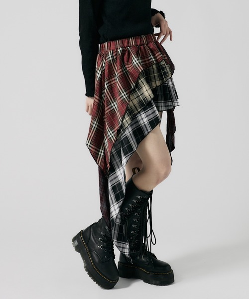 Check Layered Skirt / チェックレイヤードスカート（スカート