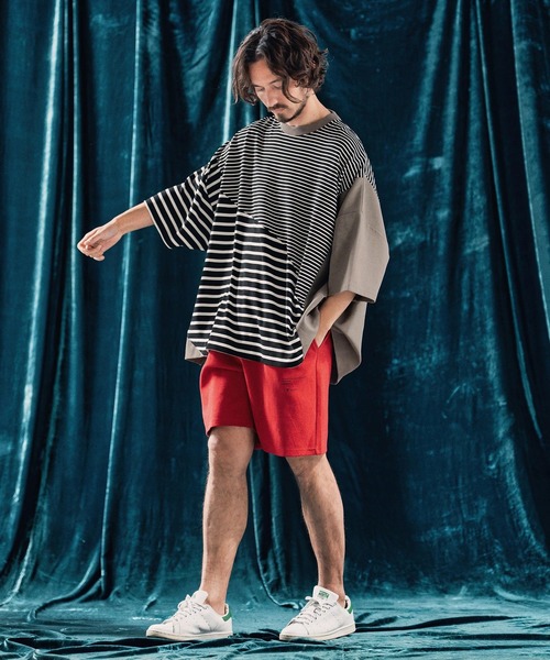 ANGENEHM（アンゲネーム）の「mt9525-Ripple fabric switching design oversized T-shirt Tシャツ（Tシャツ/カットソー・メンズ・その他/その他1・S/M/L）」の15枚目の写真