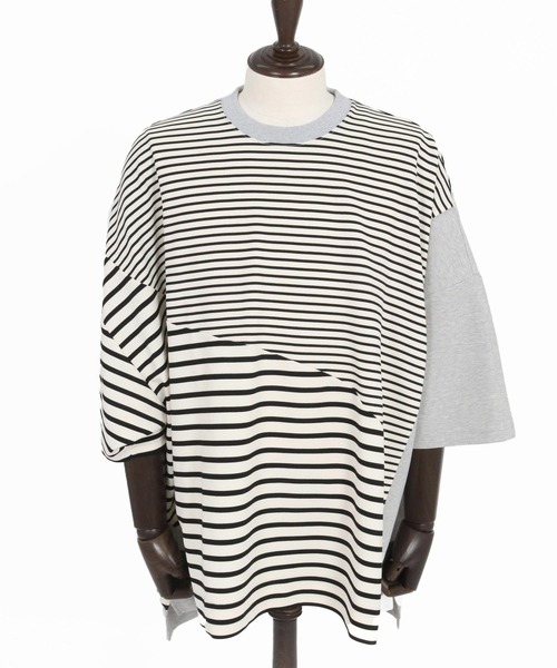 ANGENEHM（アンゲネーム）の「mt9525-Ripple fabric switching design oversized T-shirt Tシャツ（Tシャツ/カットソー・メンズ・その他/その他1・S/M/L）」の18枚目の写真