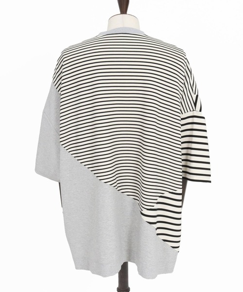 ANGENEHM（アンゲネーム）の「mt9525-Ripple fabric switching design oversized T-shirt Tシャツ（Tシャツ/カットソー・メンズ・その他/その他1・S/M/L）」の19枚目の写真