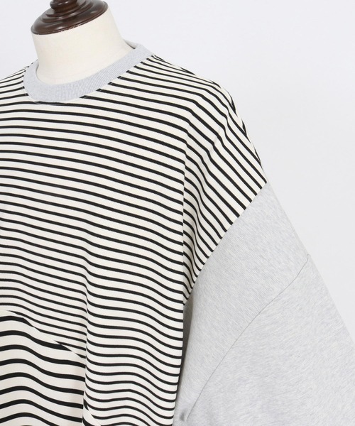 ANGENEHM（アンゲネーム）の「mt9525-Ripple fabric switching design oversized T-shirt Tシャツ（Tシャツ/カットソー・メンズ・その他/その他1・S/M/L）」の21枚目の写真