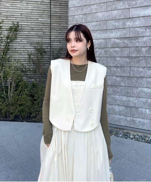セール】WAVE VEST WITH FLARE DRESS（ワンピース）｜Ameri