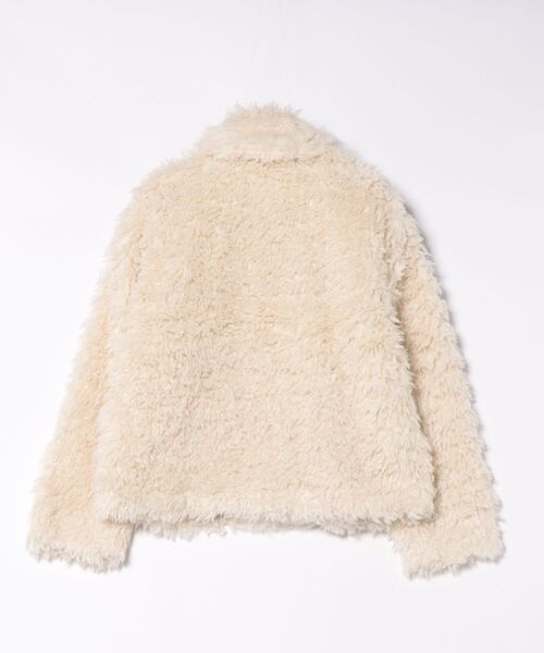 Ogue.（オグ）の「[ Ogue. ] fluffy fur like coat （フラッフィーファーライクコート）（その他アウター・レディース・アイボリー/ブラック・FREE）」の6枚目の写真