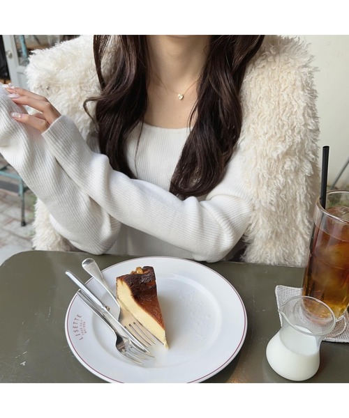 Ogue.（オグ）の「[ Ogue. ] fluffy fur like coat （フラッフィーファーライクコート）（その他アウター・レディース・アイボリー/ブラック・FREE）」の11枚目の写真
