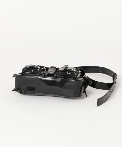 mysty woman（ミスティウーマン）の「アウトポケットレースアップバッグ 453137（ショルダーバッグ・レディース・ブラック/ブラウン・FREE）」の7枚目の写真