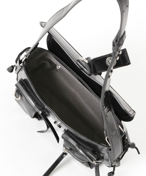 mysty woman（ミスティウーマン）の「アウトポケットレースアップバッグ 453137（ショルダーバッグ・レディース・ブラック/ブラウン・FREE）」の17枚目の写真