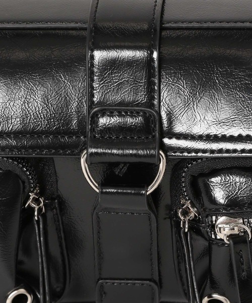 mysty woman（ミスティウーマン）の「アウトポケットレースアップバッグ 453137（ショルダーバッグ・レディース・ブラック/ブラウン・FREE）」の15枚目の写真