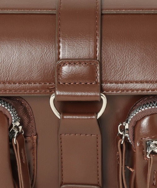 mysty woman（ミスティウーマン）の「アウトポケットレースアップバッグ 453137（ショルダーバッグ・レディース・ブラック/ブラウン・FREE）」の14枚目の写真