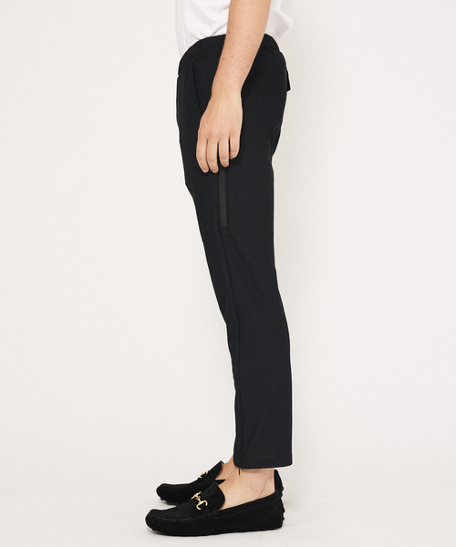 DESIGNWORKS（デザインワークス）の「【セットアップ対応】ナイロン トリコットメッシュ アクティブパンツ / ウォッシャブル / ストレッチ（スラックス・メンズ・ストライプ/ブラック/グレー・46/48/50）」の5枚目の写真