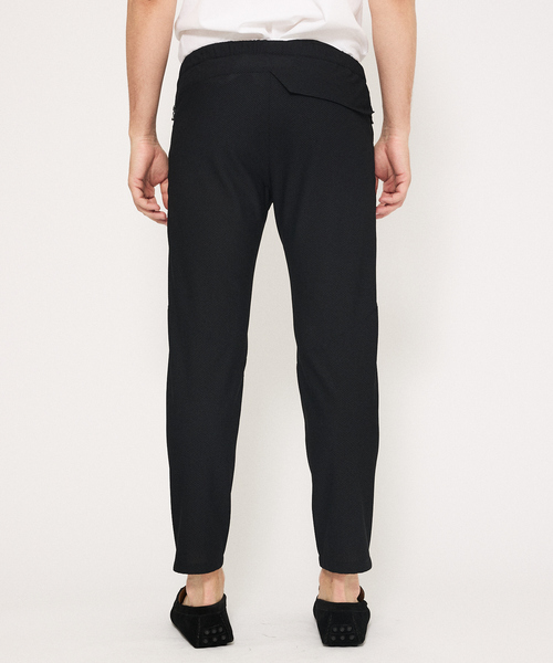 DESIGNWORKS（デザインワークス）の「【セットアップ対応】ナイロン トリコットメッシュ アクティブパンツ / ウォッシャブル / ストレッチ（スラックス・メンズ・ストライプ/ブラック/グレー・46/48/50）」の6枚目の写真