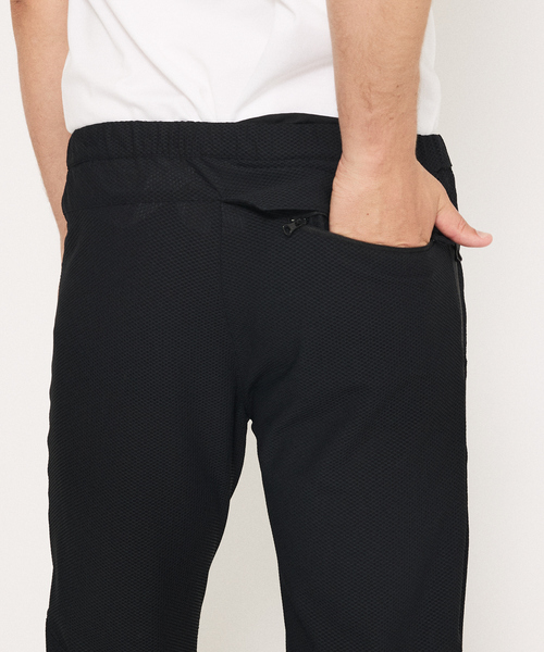 DESIGNWORKS（デザインワークス）の「【セットアップ対応】ナイロン トリコットメッシュ アクティブパンツ / ウォッシャブル / ストレッチ（スラックス・メンズ・ストライプ/ブラック/グレー・46/48/50）」の9枚目の写真