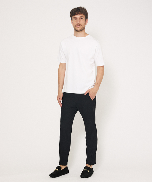 DESIGNWORKS（デザインワークス）の「【セットアップ対応】ナイロン トリコットメッシュ アクティブパンツ / ウォッシャブル / ストレッチ（スラックス・メンズ・ストライプ/ブラック/グレー・46/48/50）」の13枚目の写真