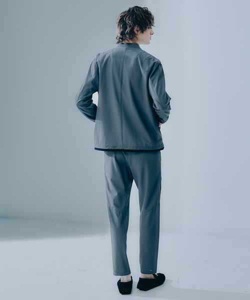 DESIGNWORKS（デザインワークス）の「【セットアップ対応】ナイロン トリコットメッシュ アクティブパンツ / ウォッシャブル / ストレッチ（スラックス・メンズ・ストライプ/ブラック/グレー・46/48/50）」の20枚目の写真