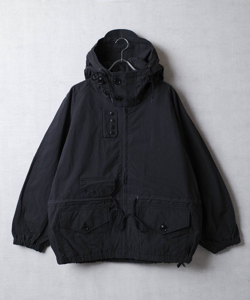 セール】【T9】【HOUSTON】N/C SMOCK ZIP PARKA ナイロン×コットン