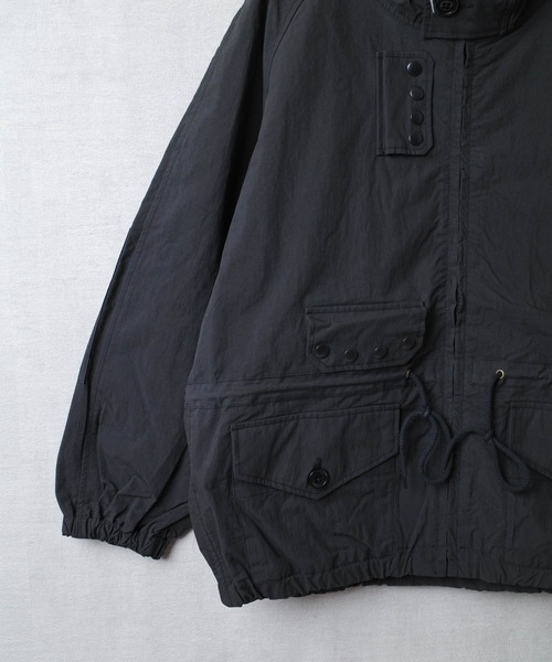 セール】【T9】【HOUSTON】N/C SMOCK ZIP PARKA ナイロン×コットン
