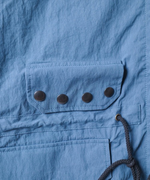 HOUSTON（ヒューストン）の「【T9】【HOUSTON】N/C SMOCK ZIP PARKA ナイロン×コットン スモック ジップ パーカー 51368（ミリタリージャケット・メンズ・ブルー/ブラック/グリーン系その他・MEDIUM/LARGE/X-LARGE）」の18枚目の写真